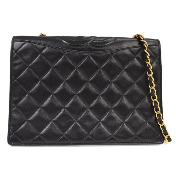 Chanel Black Lambskin Full Flap Shoulder Bag NQ00928 - Picture 1 of 7